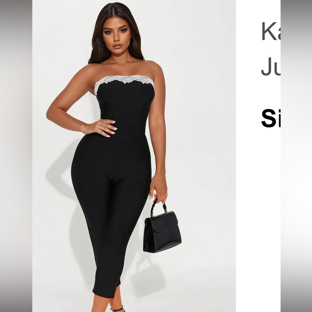 Fashion nova Strapless Jumpsuit